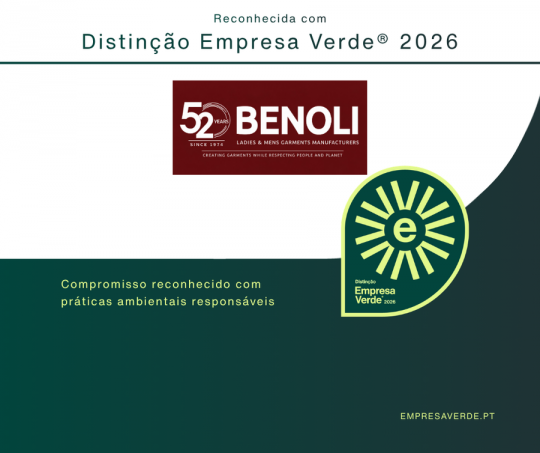 BENOLI distinguida com a Distin��o Empresa Verde� 2026